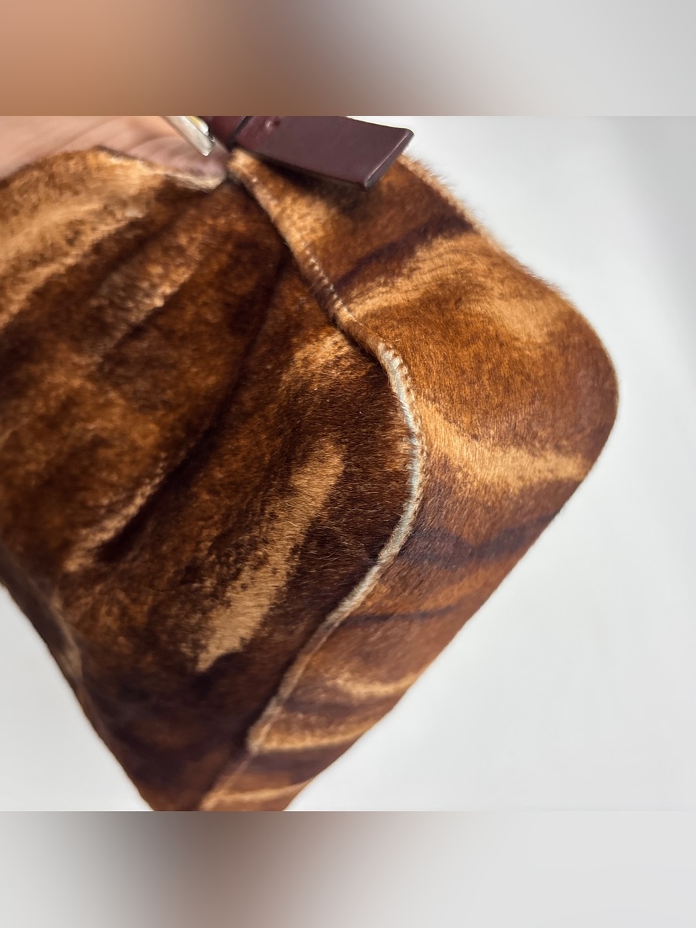 Vintage Fendi Baguette bag Brown Pony hair Y2K - Picture 15 of 16